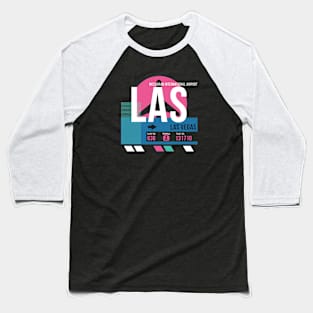 Las Vegas (LAS) Airport Code Baggage Tag Baseball T-Shirt